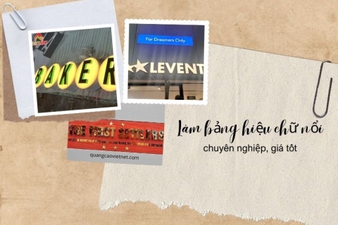 Làm bảng hiệu chữ nổi chuyên nghiệp, giá tốt
