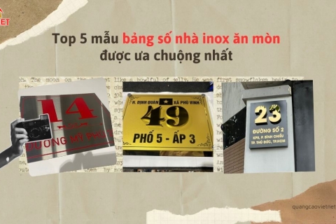 Top 5 mẫu bảng số nhà inox ăn mòn được ưa chuộng nhất