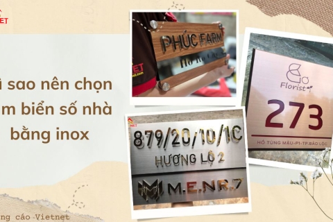 Vì sao nên chọn làm biển số nhà bằng inox