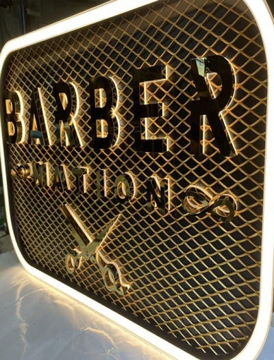 Hộp đèn quảng cáo Barber