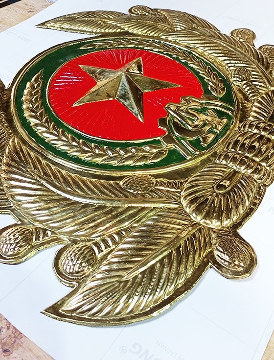 Logo công an đồng thau