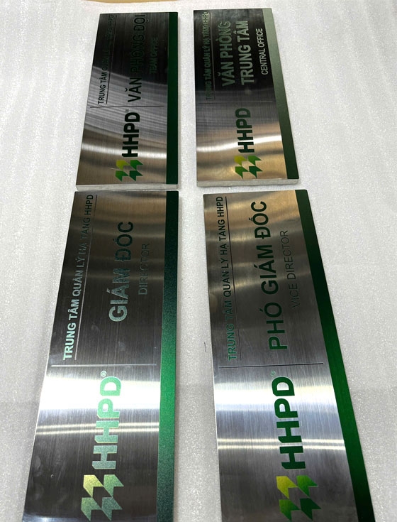 Bảng inox in UV phòng ban HHPD 