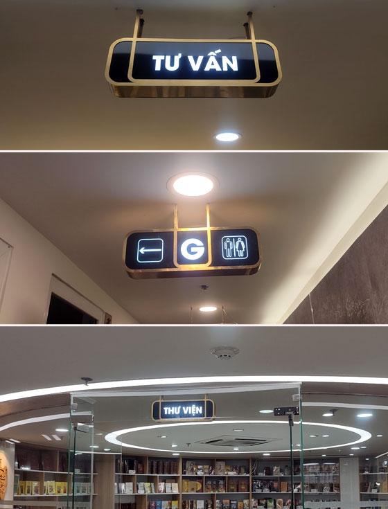 Hộp đèn quảng cáo thả trần