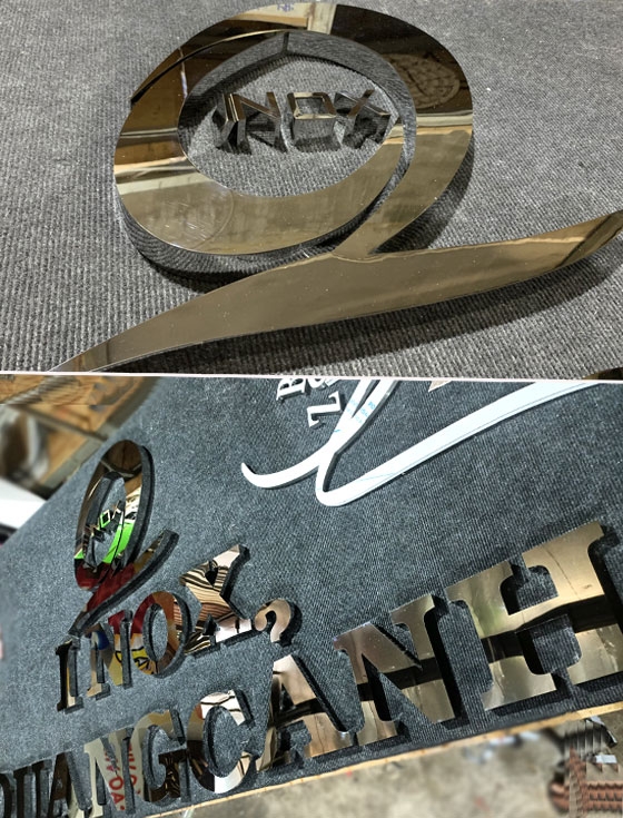 Chữ inox trắng gương inox Quang Cảnh
